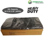 200 X HEAVY DUTY Black Bin Bags Dustbin Rubbish Liners 90 Liter Refuse Sacks