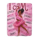 I AM Affirmations Ballerina Sherpa blanket
