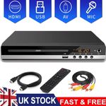 DVD Player HDMI 1080P Region Free with Remote Control USB Port,AV and HDMI Port-