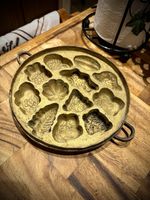Antique Kuih Bahulu Brass Sponge Cake Mould