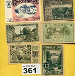 6 banknotes 1920s of Austria