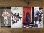 Formula One (F1) Hand Signed Autograph Bundle x 4 (Inc. Alonso & Russell)