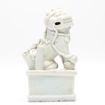 Chinese Buddhist Foo Lion Figure Blanc De Chine Dehua Joss Stick Qing Holder 17C