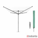 Brabantia Lift-O-Matic 50m Rotary Dryer Washing Line with Ground Spike Cover