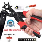 10" Power Assist Revolving Leather Hole Punch Belt Eyelet Plastic Puncher Pliers