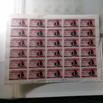 Southampton 1971 2s Strike Post O/P on Herm Island; MNH Block of 30 with errors.