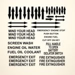 LEGAL LETTERING SET COACH BUS MINIBUS LEGAL 25MM Package