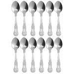 Kings Pattern Teaspoons Tea Spoon Cutlery Pack of 12 Sunnex  148mm