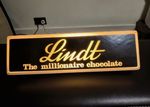 RARE 1970’s LINDT CHOCOLATE ILLUMINATED DEALER SIGN CHOCOLATIER SHOWROOM DEALER