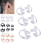 3 Pair Two Way Radio Ear Mold Earpiece Earbuds Insert Coil Tube Equipment Part