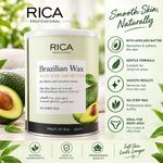 RICA Professional Brazilian Hot Hard Wax Avocado No Strip Wax  800g
