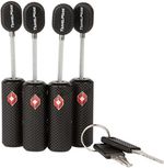 4-Pack TSA Approved Luggage Locks with Keys for Travel | Flexible, Ultra Secure
