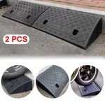 2X 50cm Heavy Duty Rubber Kerb Ramps for HGV Caravans Lorry Car Truck Wheelchair