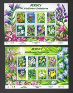 Jersey 2005 - 2011 MNH Wild Flowers sg 1210/1255 Sheetlets