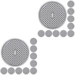 Reusable Grey Silicone Coasters Heat Insulation Mats for Cups and Bottles