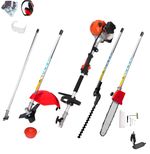 52 CC 5 in 1 Hedge Trimmer Multi Tools Petrol Strimmer BrushCutter , Chainsaw