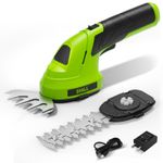 SHALL 2 in 1 Cordless Grass Shear & Hedge Trimmer - 7.2V Electric Bush Trimmer