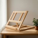 Foldable Tabletop Easel Anti-Slip Beech Wood Easel Compact for Desk, Classroom