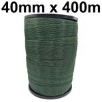 Electric Fence Poly Tape 40mm x 400 Metre Green Fencing horse equestrian farm