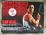 Rare RAW DEAL Arnold Schwarzenegger Video Shop 1986 Quad Poster GOOD CONDITION