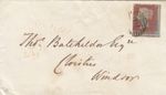 GB QV  1d red stars envelope from London District to Cloisters, Windsor 1854
