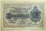 Falklands £1 note 1982 P-8e G41, QEII, VF-EF light folds, post-war collectible