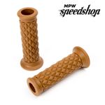 Big Diamond Cafe Racer / Scrambler (7/8") 22mm Motorcycle Grips - Vintage Brown