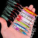 3/5/8pcs Metal Jig Fishing Lure Set 7-40g Sea Shore Casting Saltwater UK