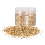 200g Golden Crushed Glass Chips DIY CRAFT 1-3mm Irregular Broken Sprinkles Glass