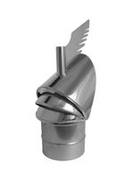 Self-adjusting Dragon chimney cowl Anti Downdraught Pipe insertion 6" 8" 150mm