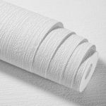 DIY Paintable White Embossed‑Textured Wallpaper✅Paste‑the‑Wall Plain Living Room