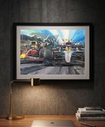 LEWIS HAMILTON Silverstone 2024 A3 print by Greg Tillett poster Formula One F1