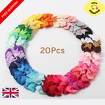 20PCS Baby Girls kids Ribbon Bow Alligator Hair Clip Cute Bows Clips School Pair