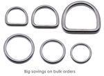 O Dee D Ring rings A4 316 stainless steel polished welded 15 20 25 30 40 50mm