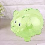 —Cute Creative Color Pig Pig Bank Birthday Gift Pig Bank ToyGreen-