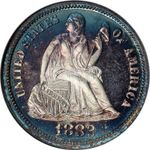 1882 Seated Liberty Dime Proof CAC Sticker NGC PF64 Superb Eye Appeal