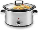 Steel Stew and Stir Slow Cooker Cooking Machine, Family Sized - Ceramic Pot