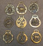 Vintage HORSE Brasses JOB LOT x 9