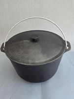 Brizoll 6-liter cast iron cauldron / tourist kazan for outdoor campfire cooking