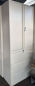 White 2300mm high 1000mm wide 460mm deep metal combi units