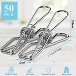 50Pcs Stainless Steel Washing Line Clothes Pegs Hang Pin Metal Clips Laundry New