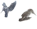 Set Of 2 Kingfishers Handcrafted From English Pewter Pin Badges TSB B5, B22