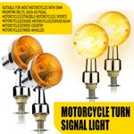 4X Motorcycle LED Turn Signal Lights Bullet Indicators Blinker Motorbike Chrome