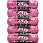20L Pedal Bin Liners Rose Garden Scent Kitchen Waste Bags With Tie Handles
