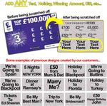 Harry Styles Tickets as Prize / Gift Surprise Reveal Scratch Card Personalised
