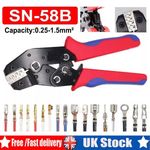 SN-58B Ratchet Crimping Plier Crimper Tool 0.25-1.5mm² AWG24-16 for Terminal Kit
