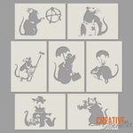 Banksy Rat Stencils | Wall Art | Premium 190 Mn Mylar | A6-A1 sizes | Reusable