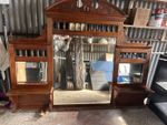 Victorian Walnut 3 Mirror Overmantle