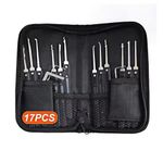 17Pc Key Repair Tool Set Pick Training High Quality Professional Tool Black