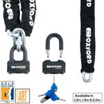 Oxford Nemesis 16mm Ultra Strong Chain & Lock Sold Secure Bike Motorcycle Chains